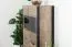 Vitrine Bassatine 02, Farbe: Eiche rustikal / Grau / Schwarz - 150 x 109 x 40 cm (H x B x T)