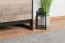 Vitrine Bassatine 02, Farbe: Eiche rustikal / Grau / Schwarz - 150 x 109 x 40 cm (H x B x T)