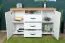 Kommode Cuenca 03, Farbe: Eiche / Weiß - Abmessungen: 99 x 155 x 39 cm (H x B x T)