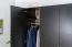 Drehtürenschrank / Kleiderschrank "Andenne" 02, Schwarz / Walnuss - Abmessungen: 215 x 210 x 60 cm (H x B x T)
