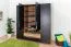 Drehtürenschrank / Kleiderschrank "Andenne" 02, Schwarz / Walnuss - Abmessungen: 215 x 210 x 60 cm (H x B x T)