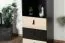 Jugendzimmer - Schrank Aalst 06, Farbe: Eiche / Creme / Schwarz - Abmessungen: 190 x 45 x 40 cm (H x B x T)