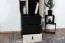 Jugendzimmer - Schrank Aalst 07, Farbe: Eiche / Creme / Schwarz - Abmessungen: 160 x 45 x 40 cm (H x B x T)