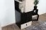 Jugendzimmer - Schrank Aalst 07, Farbe: Eiche / Creme / Schwarz - Abmessungen: 160 x 45 x 40 cm (H x B x T)
