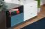 Jugendzimmer TV Unterschrank Ohey 08, Farbe: Grau / Weiß / Blau - Abmessungen: 45 x 120 x 50 cm (H x B x T)