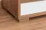 Sitzbank mit Stauraum Manase 13, Farbe: Eiche Braun / Weiß Hochglanz - 48 x 63 x 36 cm (H x B x T)