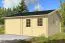 Holzgarage Sonnjoch - 70 mm Blockbohlenhaus, Grundfläche: 33,1 m², Satteldach