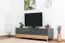 TV-Unterschrank Vaitele 31, Farbe: Anthrazit Hochglanz / Walnuss - 46 x 152 x 45 cm (H x B x T)