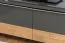 TV-Unterschrank Vaitele 31, Farbe: Anthrazit Hochglanz / Walnuss - 46 x 152 x 45 cm (H x B x T)