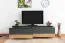 TV-Unterschrank Vaitele 31, Farbe: Anthrazit Hochglanz / Walnuss - 46 x 152 x 45 cm (H x B x T)