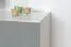TV-Unterschrank Hohgant 06, Farbe: Weiß / Grau Hochglanz - 55 x 180 x 42 cm (H x B x T)