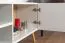TV-Unterschrank Hohgant 06, Farbe: Weiß / Grau Hochglanz - 55 x 180 x 42 cm (H x B x T)