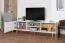 TV-Unterschrank Hohgant 06, Farbe: Weiß / Grau Hochglanz - 55 x 180 x 42 cm (H x B x T)