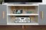 TV-Unterschrank Hohgant 06, Farbe: Weiß / Grau Hochglanz - 55 x 180 x 42 cm (H x B x T)