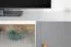TV-Unterschrank Hohgant 06, Farbe: Weiß / Grau Hochglanz - 55 x 180 x 42 cm (H x B x T)