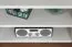 TV-Unterschrank Hohgant 06, Farbe: Weiß / Grau Hochglanz - 55 x 180 x 42 cm (H x B x T)