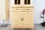 Vitrine Kiefer massiv Vollholz natur Pipilo 04 - Abmessungen: 225 x 97 x 54 cm (H x B x T)