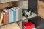 Vitrine Vaitele 22, Farbe: Anthrazit Hochglanz / Walnuss - 117 x 92 x 40 cm (H x B x T)