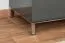 Vitrine Vaitele 22, Farbe: Anthrazit Hochglanz / Walnuss - 117 x 92 x 40 cm (H x B x T)