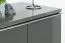 Vitrine Vaitele 22, Farbe: Anthrazit Hochglanz / Walnuss - 117 x 92 x 40 cm (H x B x T)