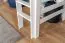 Hochbett für Jugendliche 90 x 190 cm | Massivholz: Buche | Weiß Lackiert | umbaubar in Einzelbett | Premium-Qualität | inkl. Rollrost Abbildung