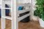 Hochbett für Jugendliche 90 x 190 cm | Massivholz: Buche | Weiß Lackiert | umbaubar in Einzelbett | Premium-Qualität | inkl. Rollrost Abbildung