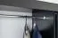 250 cm breiter Kleiderschrank mit 10 Fächern und 3 Türen | Farbe: Schwarz Abbildung