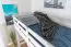 Hochbett für Jugendliche 90 x 190 cm | Massivholz: Buche | Weiß Lackiert | umbaubar in Einzelbett | Premium-Qualität | inkl. Rollrost Abbildung