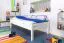 Kinderbett 90 x 200 cm | Massivholz: Buche | Weiß Lackiert Abbildung