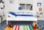 Kinderbett 90 x 190 cm | Massivholz: Buche | Weiß Lackiert Abbildung