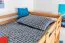 Hochbett 120 x 190 cm | Massivholz: Buche | Natur Lackiert | umbaubar in Einzelbett | Premium-Qualität | inkl. Rollrost Abbildung