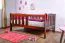 Kinderbett 90 x 160 cm | Massivholz: Kiefer | Nuss Lackiert Abbildung
