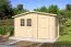 Holz-Gartenhaus 2,3 x 3,98 Meter (inkl. Dach) | Naturbelassen | Satteldach | 28 mm Blockbohlen-Haus Abbildung