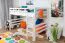 Weißes Kinder-Hochbett 120 x 190 cm | Massivholz: Buche | Weiß Lackiert | umbaubar in Einzelbett | Premium-Qualität | inkl. Rollrost Abbildung
