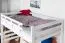 Weißes Kinder-Hochbett 120 x 190 cm | Massivholz: Buche | Weiß Lackiert | umbaubar in Einzelbett | Premium-Qualität | inkl. Rollrost Abbildung