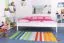 Bettrahmen für Kinder / Kinderbett 90 x 190 cm | Massivholz: Buche | Weiß Lackiert | besonders hohe Qualität Abbildung