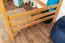 Jugendhochbett 140 x 200 cm | Massivholz: Buche | Natur Lackiert | umbaubar in Einzelbett | Premium-Qualität | inkl. Rollrost Abbildung