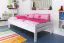 Bettrahmen für Kinder / Kinderbett 90 x 190 cm | Massivholz: Buche | Weiß Lackiert | besonders hohe Qualität Abbildung