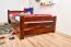 Bettrahmen für Kinder / Kinderbett 100 x 200 cm | Massivholz: Kiefer | Nuss Lackiert Abbildung