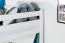 Weißes Kinder-Hochbett 160 x 190 cm | Massivholz: Buche | Weiß Lackiert | umbaubar in Einzelbett | Premium-Qualität | inkl. Rollrost Abbildung