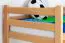 Umbaubares Kinderhochbett 90 x 200 cm | Massivholz: Buche | Natur Lackiert | umbaubar in Einzelbett | inkl. Rollrost Abbildung