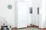 80 cm breiter Kleiderschrank mit 2 Türen | Farbe: Weiß Abbildung