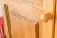 Kleiderschrank | 3 Drehtüren | 4 Fächer | mit Kleiderstange | 120 cm breit | Massivholz | Farbe: Erle Abbildung