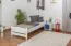 Bettrahmen für Kinder / Kinderbett 90 x 200 cm | Massivholz: Kiefer | Weiß Lackiert Abbildung