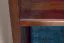 Schmaler Kleiderschrank | 2 Drehtüren | 4 Fächer | mit Kleiderstange | 80 cm breit | Massivholz | Farbe: Nuss Abbildung