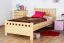 Bettrahmen für Kinder / Kinderbett 100 x 200 cm | Massivholz: Kiefer | Natur Lackiert Abbildung