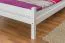 Bettrahmen für Kinder / Kinderbett 90 x 200 cm | Massivholz: Kiefer | Weiß Lackiert Abbildung
