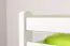Jugendhochbett 120 x 200 cm | Massivholz: Buche | Weiß Lackiert | umbaubar in Einzelbett | Premium-Qualität | inkl. Rollrost Abbildung