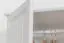 Kleiderschrank | 3 Drehtüren | 2 Schubladen | 4 Fächer | mit Kleiderstange | 133 cm breit | Massivholz | Farbe: Weiß Abbildung
