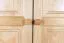 Kleiderschrank | 2 Drehtüren | 1 Fach | mit Kleiderstange | 92 cm breit | Massivholz | Farbe: Natur Abbildung